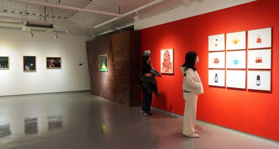 하미옥 영화 상상展 '비닐하우스 태우기' 전시 모습. 백지영기자