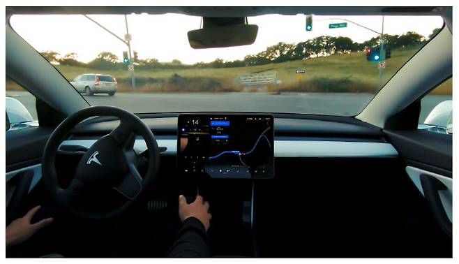 테슬라코리아 홈페이지에 올라온 감독형 FSD 차량 국내 주행 영상. (사진=테슬라코리아 홈페이지)