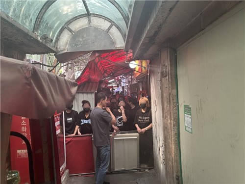 미아리 텍사스촌 대치 현장 [연합뉴스]