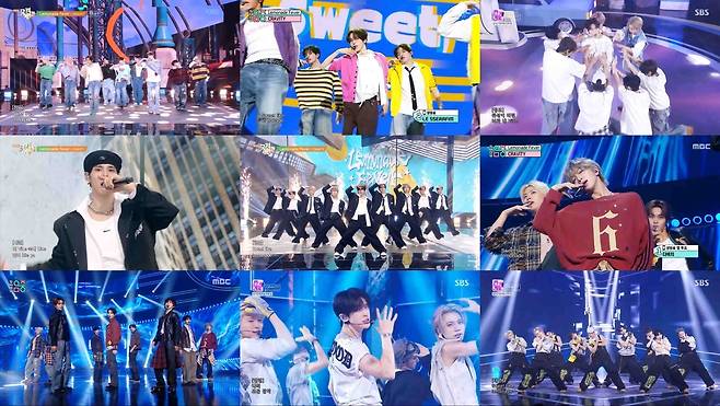 KBS2 ‘뮤직뱅크’, MBC ‘쇼! 음악중심’, SBS ‘인기가요’ 방송 화면 캡처