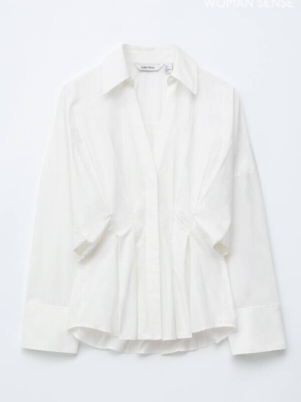 오픈 카라 코튼 셔츠 11만9천원 앤아더스토리즈