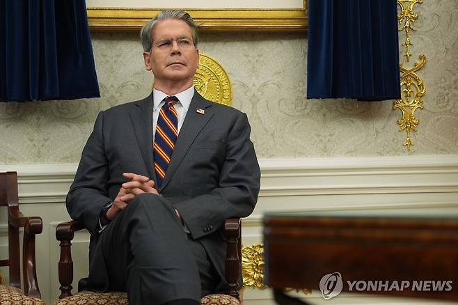 베선트 미국 재무부 장관 [AP 연합뉴스 자료사진. 재판매 및 DB 금지]