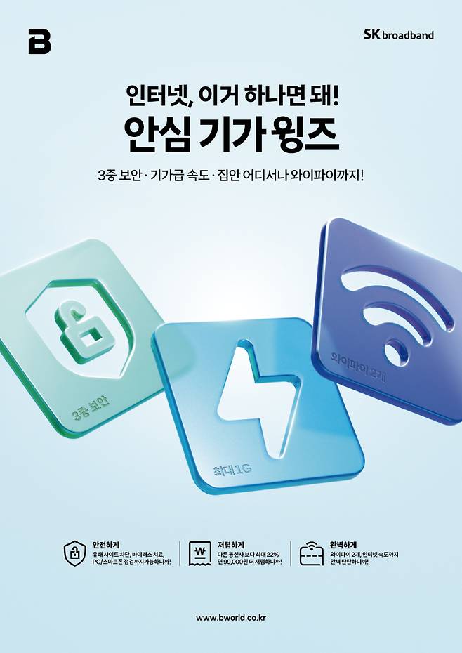 SK브로드밴드 ‘안심 서비스’ 관련 포스터 이미지. SK브로드밴드