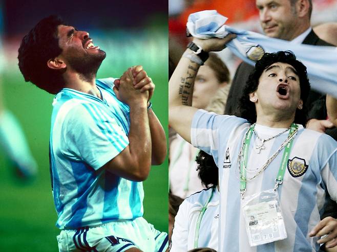 아르헨티나의 국민적인 사랑을 받았던 디에고 마라도나가 60세 나이로 세상을 떠났다. 사진은 현역 시절 마라도나. /사진=로이터