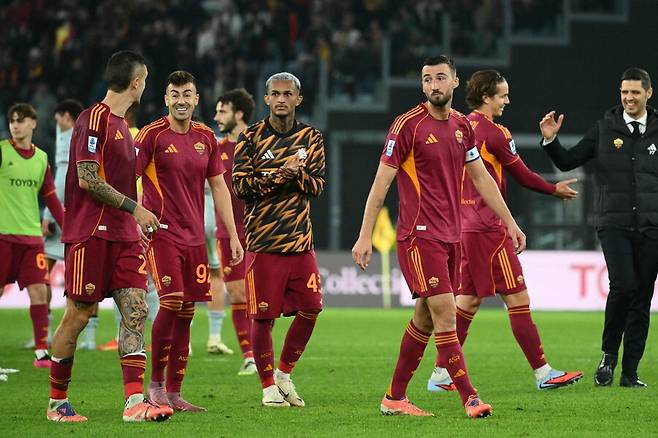 ▲ 올 시즌 세리에A 1위를 달리는 중인 AS로마. ⓒ연합뉴스/AFP