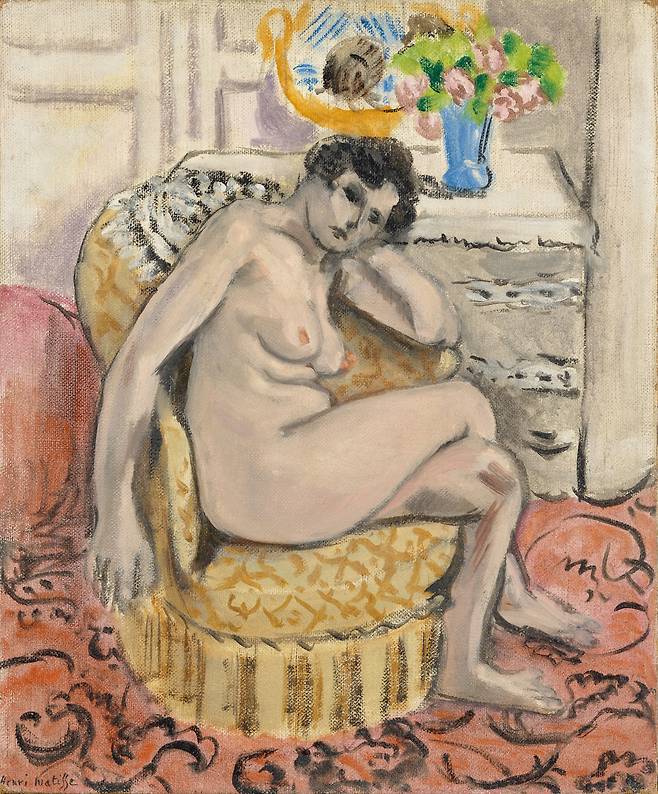 앙리 마티스, 팔걸이가 있는 의자에 앉은 누드, Image © The Metropolitan Museum of Art