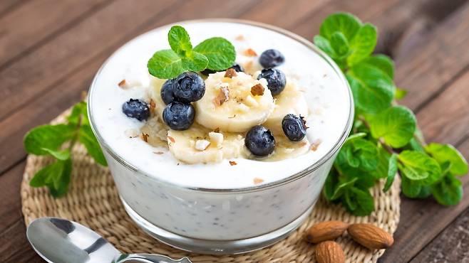 프로바이오틱스 식품의 좋은 박테리아는 장 내벽의 면역 세포를 강화한다｜출처: 클립아트코리아