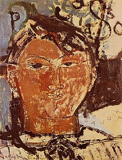 아마데오 모딜리아니, ‘피카소의 초상’. 1915년. 판지에 유채. 34.2 x 26.5cm. 개인 소장.