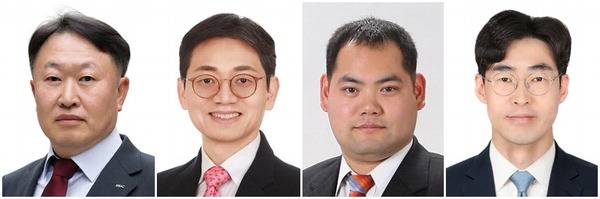 HDC그룹은 2026년 정기 임원인사를 단행한다고 26일 밝혔다.  사진은 김영한 통영에코파워 대표이사(왼쪽부터), 김상균 HDC현대PCE 대표이사, 이종원 부산컨테이너터미널 대표이사, 최선영 HDC랩스 대표이사 직무대행. 연합뉴스