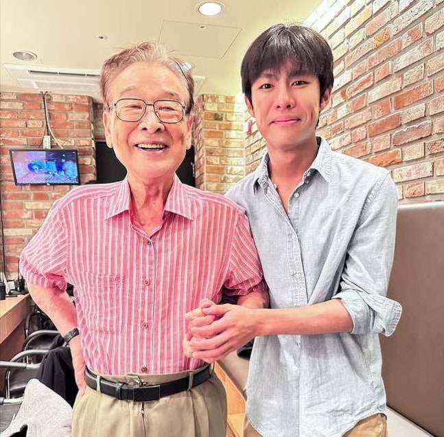 ▲ 이순재(왼쪽), 정지훈. 출처| 정지훈 인스타그램