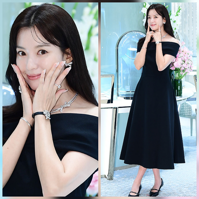 한효주가 고급 하이주얼리를 휘감고도 그보다 더 빛나는 동안 미모로 행사장을 압도했다. 사진=김영구 기자