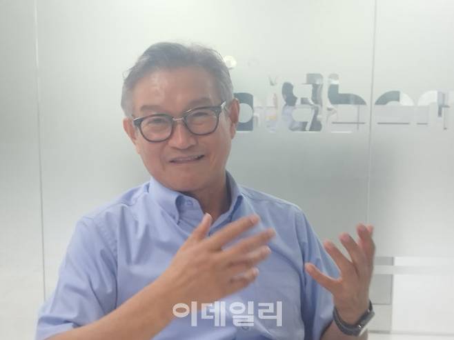 노성구 파이메드바이오 대표(이학박사)가 지난 2일 분당서울대병원 헬스케어혁신파크에서 이데일리와 단독 인터뷰 중이다. (사진=김지완 기자)