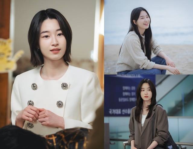 배우 원지안이 '경도를 기다리며'에서 세간의 관심을 받는 자림 어패럴의 둘째 딸 서지우 역을 맡아 활약한다. /SLL, 아이엔, 글뫼