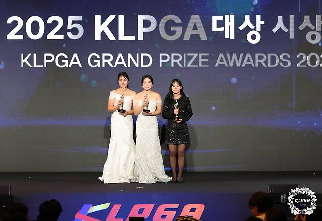 왼쪽부터 서교림, 유현조, 황유민. 사진=KLPGA 제공