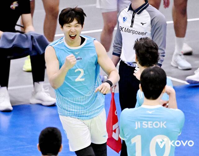 환호하는 한선수./KOVO