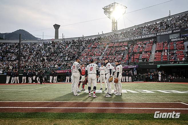 롯데가 정확한 취약점 판단으로 야수보다 투수 보강에 초점을 두고 있다. 사진제공｜롯데 자이언츠