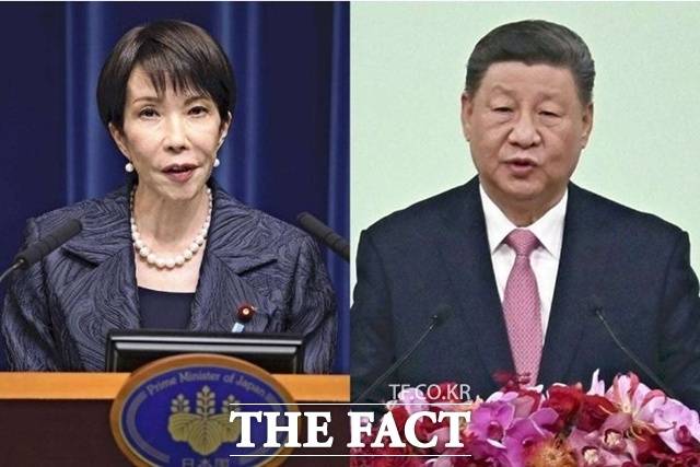 다카이치 사나에 일본 총리의 '대만 유사시 개입' 발언으로 중일 갈등이 격화된 가운데 중국 항공사들이 일본행 항공편을 대거 운항 중지했다. 사진은 다카이치 사나에 일본 총리(왼쪽)와 시진핑 중국 국가주석. /뉴시스