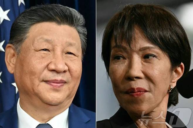 시진핑 중국 국가주석과 다카이치 사나에 일본 총리. 2025.10.31 ⓒ AFP=뉴스1 ⓒ News1 김지완 기자