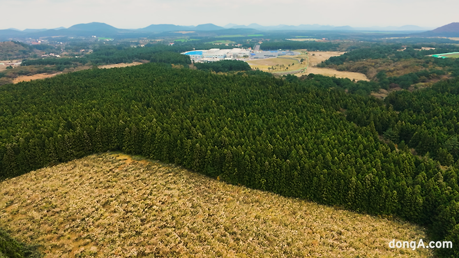 한라산에 있는 제주삼다수 취수원 전경