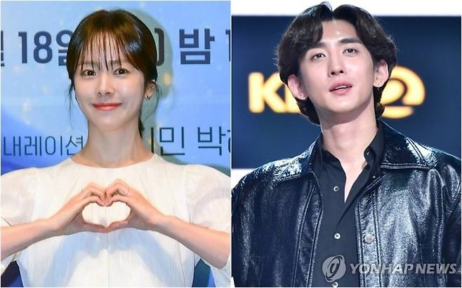 배우 한지민(43)과 그룹사운드 잔나비의 최정훈(33) [사진출처=연합뉴스]