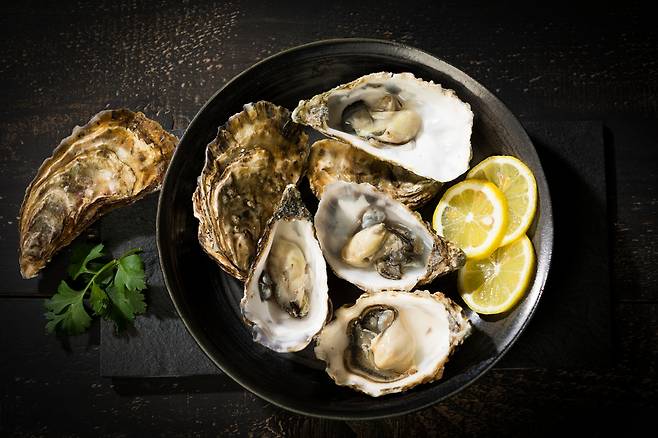 생굴 위에 레몬즙을 더하면 굴의 감칠맛이 올라간다. 클립아트코리아 제공