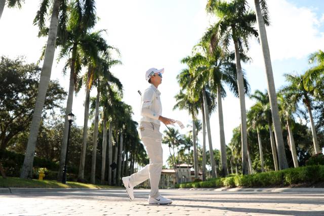 홀을 이동하고 있는 김효주. 사진 제공=AFP연합뉴스