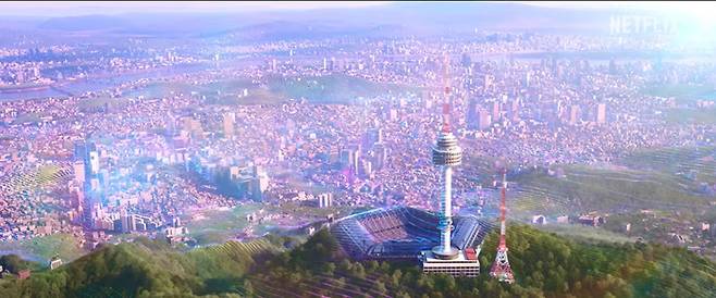 케데헌에도 나오는 남산타워옆 붉은색 철탑은 KBS 송신탑 입니다. <넷플릭스>