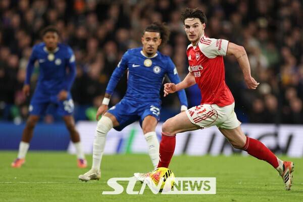 아스널 미드필더 데클란 라이스. /사진=뉴시스(AP)