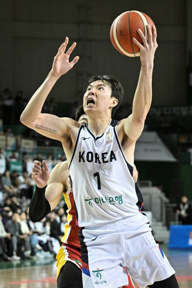 이현중은 이날 역시 최고의 활약을 펼치며 대한민국의 승리를 이끌었다. 사진=대한민국농구협회 제공