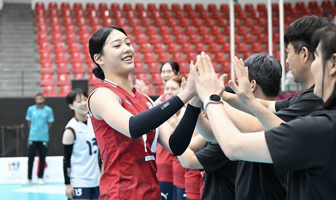 U-16  한국 여자배구 대표팀 주장 손서연. 아시아배구연맹 페이스북 캡처