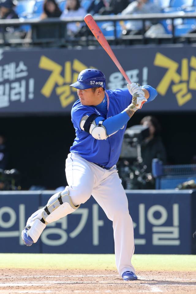 삼성 라이온즈에서 뛰던 시절의 최형우. 삼성 제공