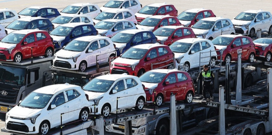 경기도 평택항에 수출용 자동차가 세워져 있는 모습. (사진=연합뉴스)