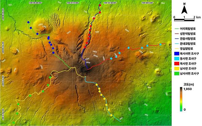 방위고도별 조사구 / 사진=제주도