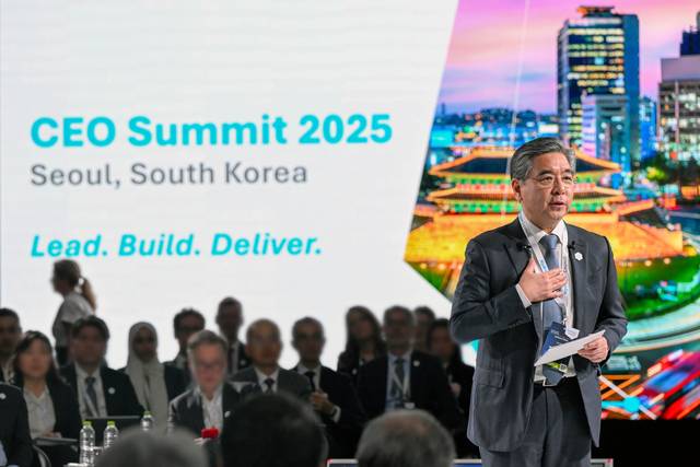 장재훈 현대차그룹 부회장이 3일 개막한 '수소위원회 CEO 서밋'에서 발언하고 있다. 현대차그룹 제공