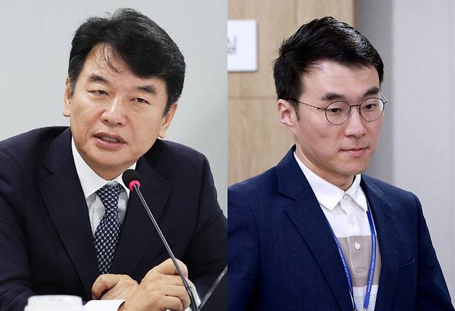 ▲ 더불어민주당 문진석 원내운영수석부대표(왼쪽)와 대통령실 김남국 디지털소통비서관 [연합뉴스]&nbsp;