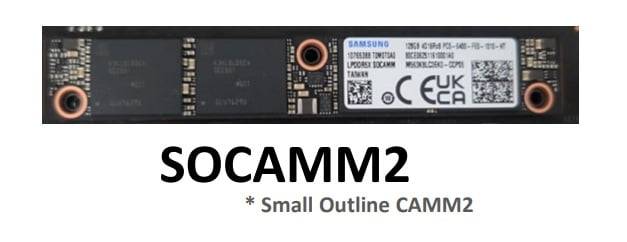 삼성전자의 SOCAMM2. 사진제공=삼성전자