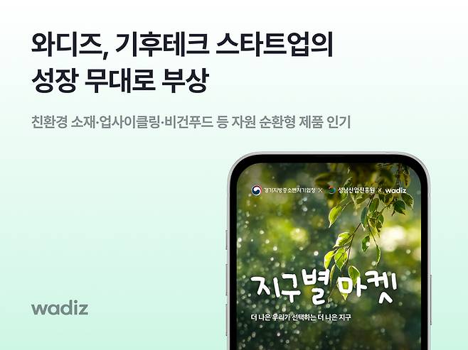 와디즈가 2025 경기지역 기후테크 스타트업 크라우드펀딩 지원사업의 성과를 공개했다. [와디즈]