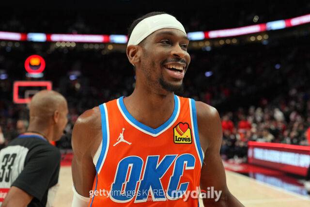 오클라호마시티의 상승세를 이끌고 있는 샤이 길저스-알렉산더. /게티이미지코리아