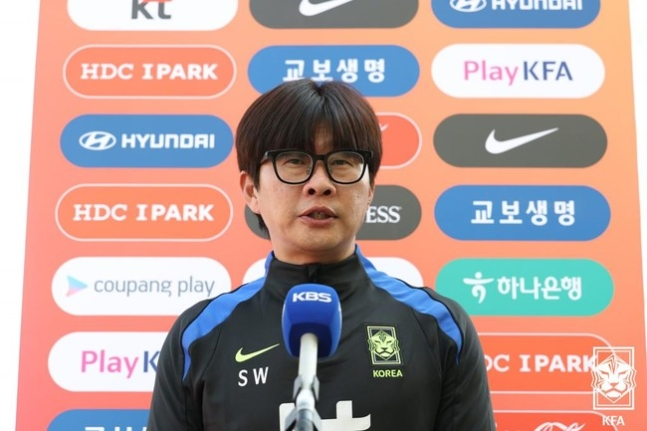 신상우 여자축구 대표팀 감독. 대한축구협회 제공