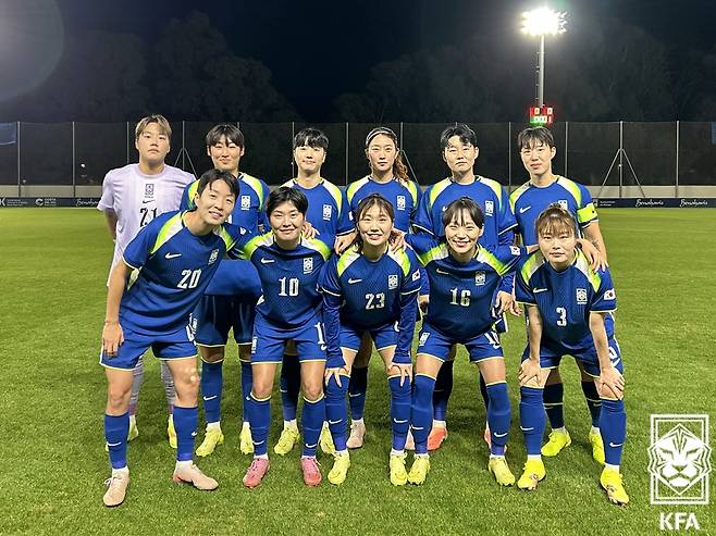 지난 웨일스전 선발 라인업. /사진=대한축구협회 제공