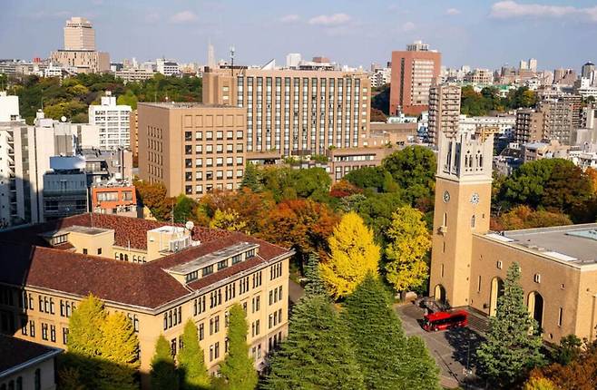 일본 와세다대학 전경. 와세다대 인스타그램 갈무리