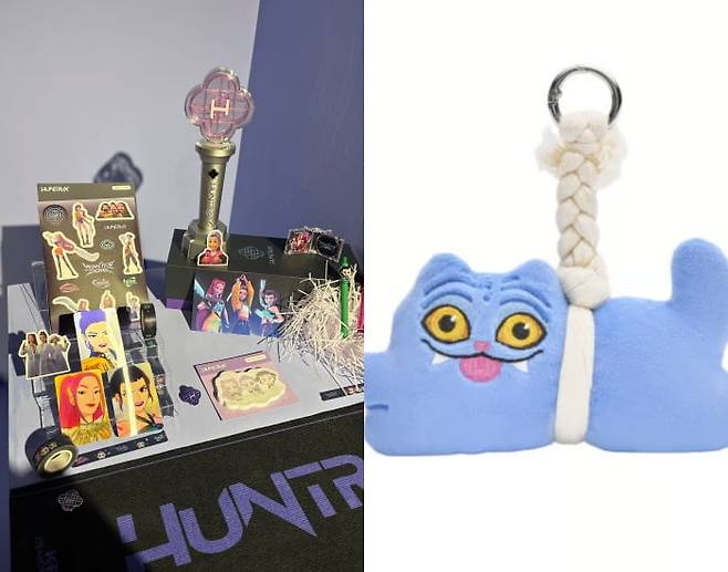 '케이팝 데몬 헌터스' 서울 팝업, 인기 아이템인 '더피 액막이 인형 키링' /사진=김수영 기자, 비스테이지 홈페이지 캡처