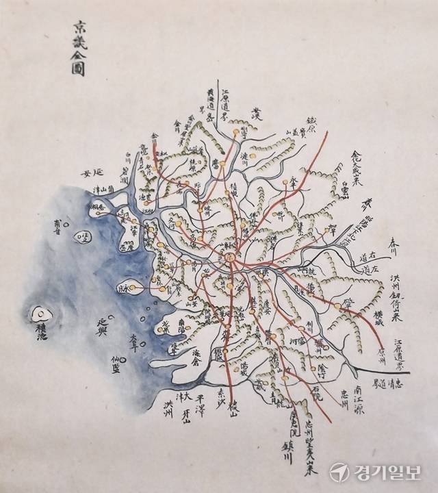 19세기 초 경기도를 나타낸 지도. 홍기웅기자