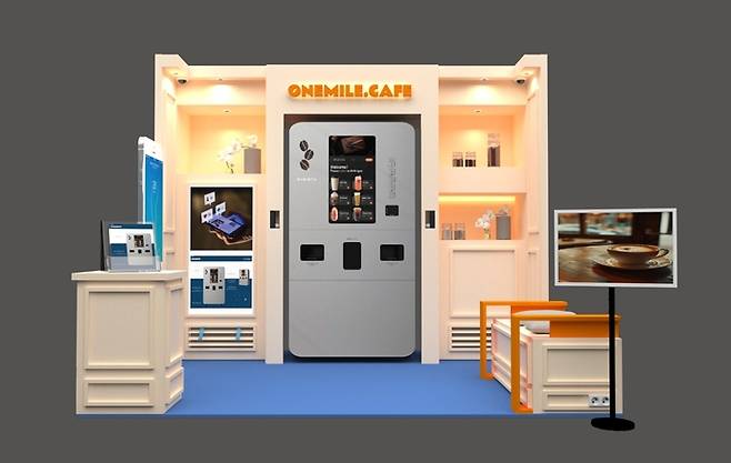 투비이스가 개발한 AI 스마트허브 기반 마이크로 무인카페 플랫폼인 '원마일카페'. 사진= 투비이스