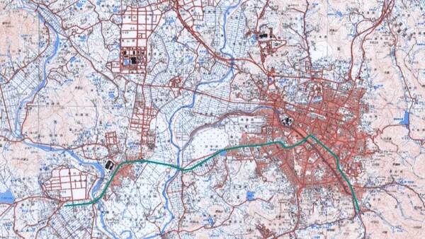 초기 광주 도시철도 1호선 계획 당시 광주시 인구밀집 현황. 광주광역시 제공