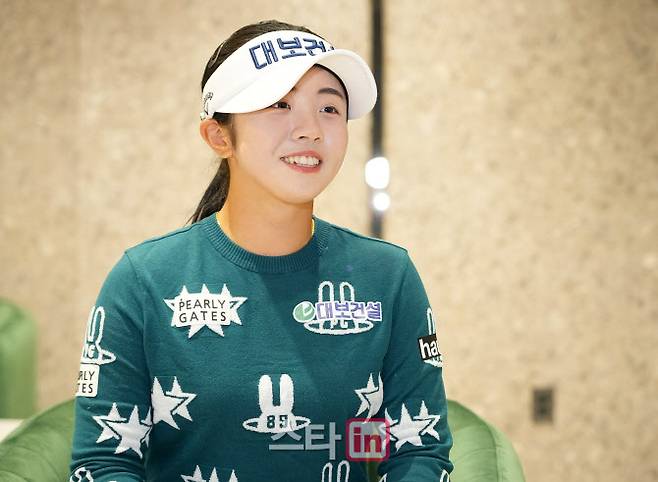 양효진이 최근 서울 용산구의 매니지먼트 서울 사무실에서 이데일리와 만나 KLPGA 투어 시드전을 수석으로 합격한 소감 등에 대해 밝히고 있다.(사진=이데일리 골프in 조원범 기자)