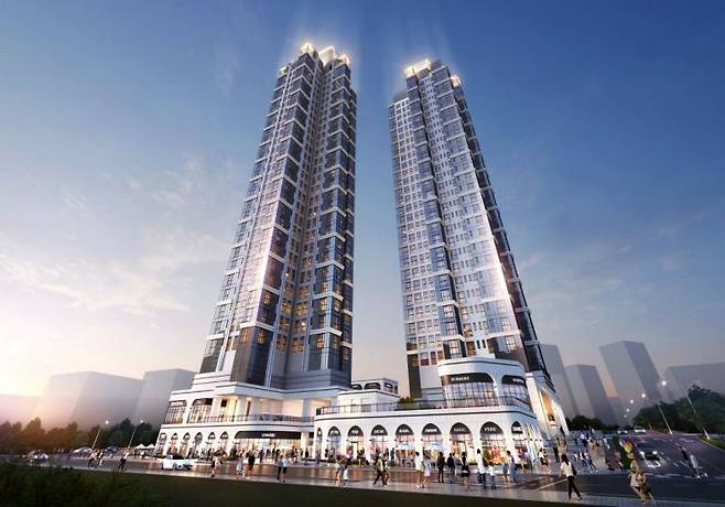 연내 분양 예정인 해링턴 스퀘어 과천 조감도. 더피알.