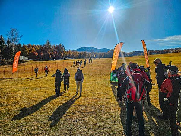 첫날 시작점인 스키장 슬로프.