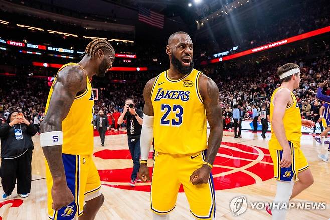 기뻐하는 르브론 제임스 [AFP=연합뉴스]