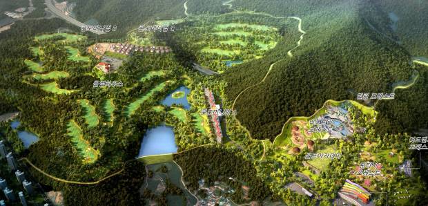 광양 구봉산 관광단지는 광양시 황금동 구봉산 일대 부지(207만 2000㎡)에 민간 자본 3700억원을 투입해 조성한다. 조감도.